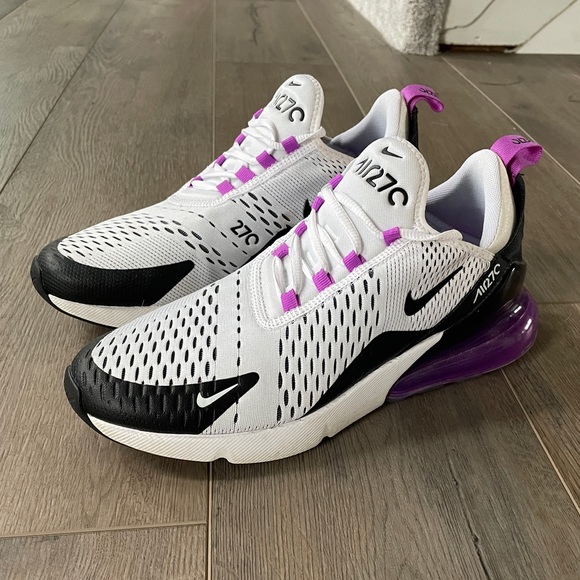 EUC NIKE Air Max 270 White Fuchsia Dream Women's Size 10 Running‎ Shoes - Picture 1 of 7
